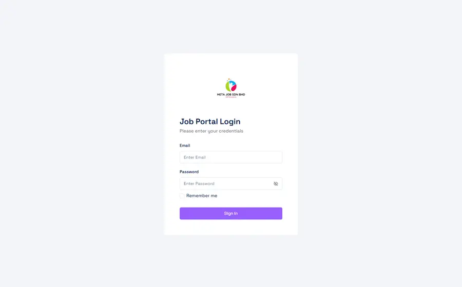 MetaJob — job portal — screenshot